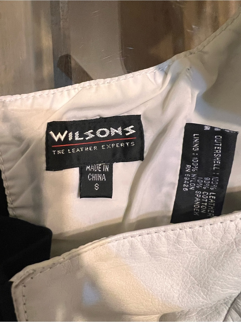 Wilson White Leather Halter Zip Vest - Picture 3 of 3